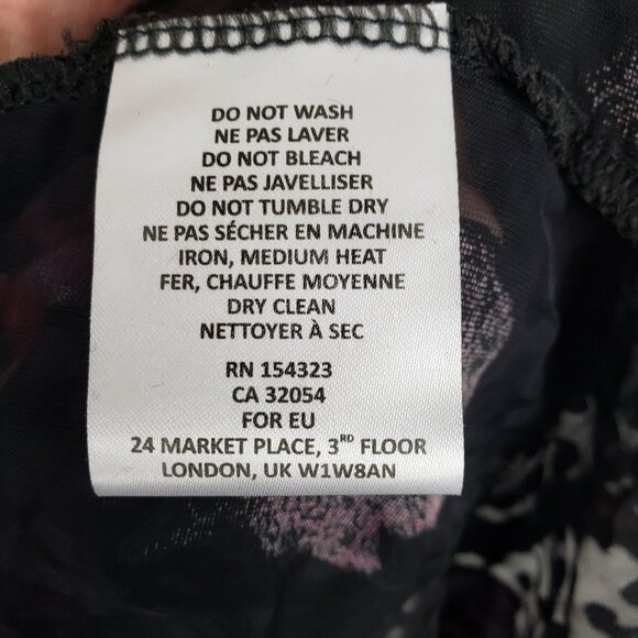 Saachi Anthropologie Dotty Velvet Burnout Kimono Black Pink Floral Wrap One Size - Picture 8 of 9